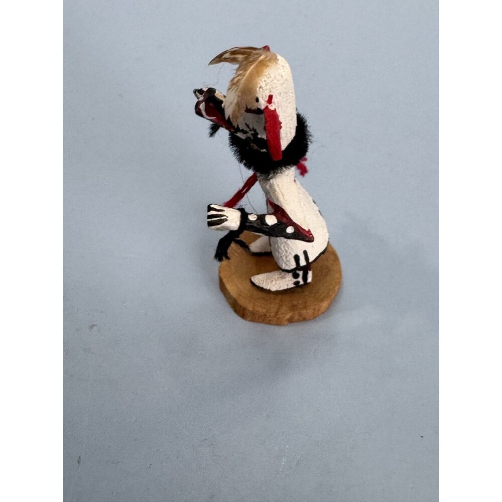 2 Native American Miniature Hopi Kachina Dolls 2 1/2" Tall Handcrafted & Signed - Picture 7 of 8